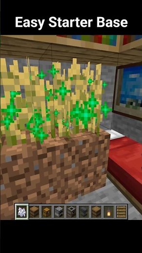Easy Starter Base 🏡✨ | Minecraft #mctutorial #minecraftbuilding #shortsminecraft
