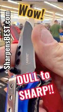 Wow! Knife CHALLENGE: Dull to Sharp in Moments! #sharp