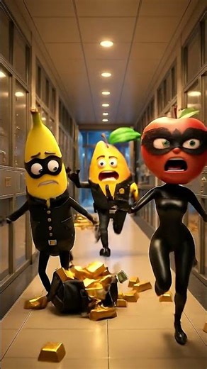 Fruit Heist | Gold Robbery 😱🌍🏦 #animation