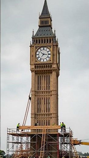 See how Big Ben was built from scratch #timelapse #bigben #construction