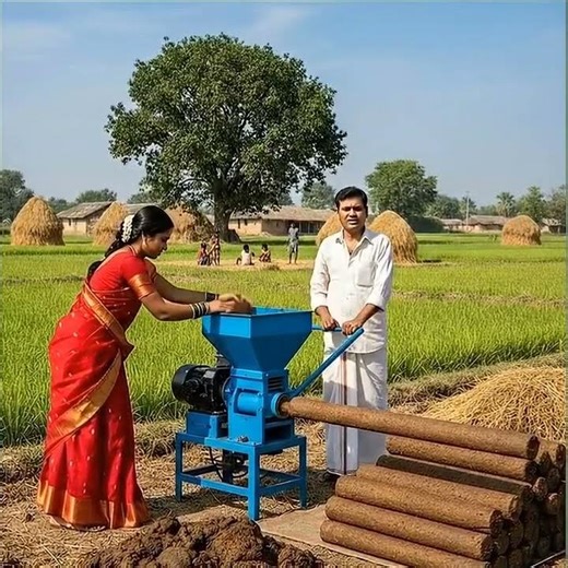 Cow Dung Log Machine 💡