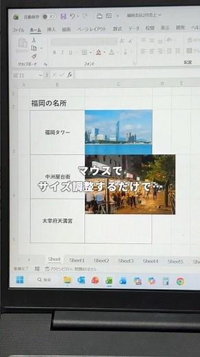 一瞬でピタッ！綺麗にハマる画像の挿入✨#Excel#エクセル#定時退社#エクセル時短術#エクセル初心者#エクセル苦手