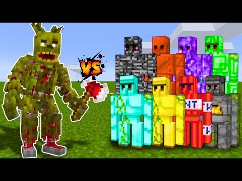 Can Springtrap Defeat Every Golem in Minecraft?