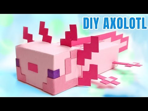 DIY Minecraft Axolotl From Scratch | Minecraft Papercraft Axolotl | Paper Crafts