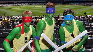 Two Ninja Turtles enjoyed the best seats at Yankee Stadium
