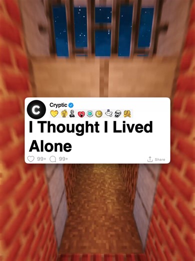 theidiotsboss: I Thought I Lived Alone #cryptic #minecraftparkour #askreddit #scary #reddithorror #redditreadings #paranormal #fyp #horrorstoriestok #horror #nosleep #creeky