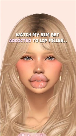 addicted to lip filler... #sims4 #thesims4