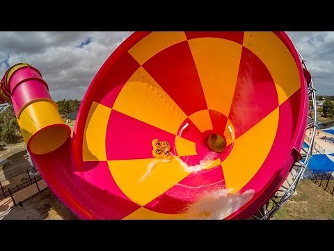 Insane TORNADO Funnel Water Slide | Adventure Park Geelong