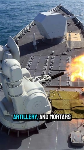 This is the Phalanx Close-in Weapon System (CIWS)—a 20mm Gatling gun that fires over 4,500 rounds per minute! It's the ultimate automated defense against incoming missiles and aircraft for U.S. Navy ships. #CIWS #Phalanx #MilitaryTech #NavyWeapons #DefenseSystem | Warship Chronicles