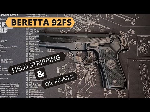 Beretta 92FS Tear down and oil points!