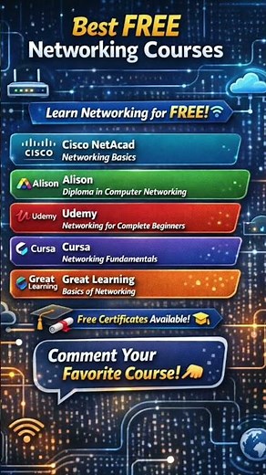 Best FREE Networking Courses in 2026 (With Certificates!) | Comment Your Favorite 👇