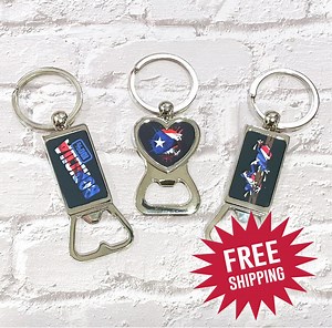 Puerto Rican Keychain Bottle Opener, Puerto Rican Flag Keychain, Boricua 100%, Coquí Frogs, Puerto Rico Heritage, Latino Pride, Festival - Etsy