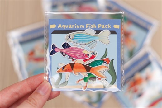 Aquarium Fish Sticker Pack | 6 Stickers - Etsy