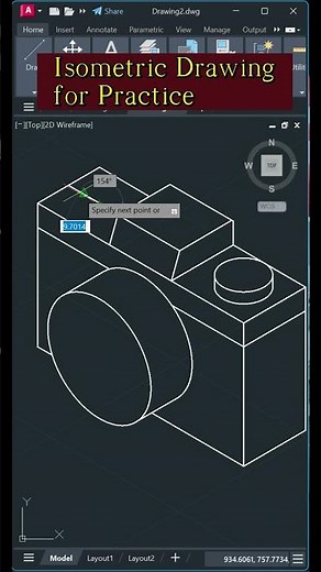 Isometric Drawing in AutoCAD | Step-by-Step Tutorial for Beginners #shorts #autocad #autocadtutorial