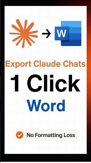 Export Claude Chat to Word in 1 Click #Shorts