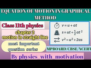 Graphical method in equation of motion #physics #mpboard #cbse #ncert #jee #neet