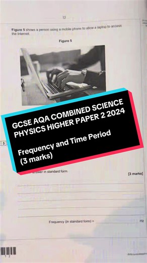 An easy 3 marks for calculating frequency of a wave, if you can use the formula sheet and a calculator :) #fyp #physics #waves #frequency #gcse