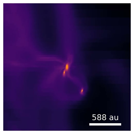 Protoplanetary disk formation in a molecular cloud