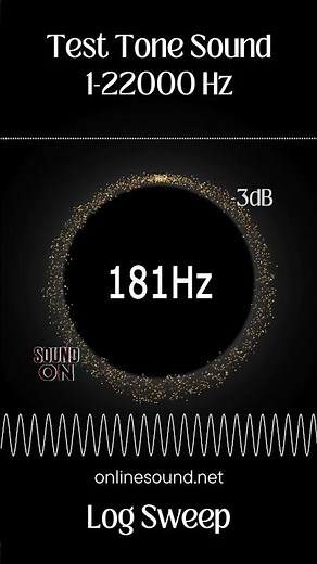 Sound for audio test. Range 1-22kHz (Exponential Scale) #frequency #sound #hz #audio #onlinesound