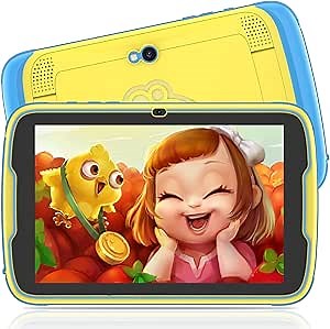 Android Tablet 8 inch, Android 13 Tablet, 8GB(4+4 Expand) RAM 64GB ROM, 1TB Expand Android Tablet with Dual Camera, WiFi, Bluetooth, 5000mAh, HD IPS Touch Screen,Tablet with Case(Yellow)