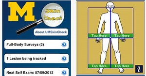 UMSkinCheck iPhone app for skin cancer self exams