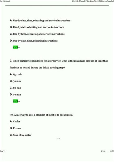 ServSafe Test Questions and Answers Verified Solutions 1411 new video