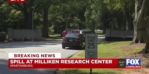 Chemical spill reported at Milliken Research Center