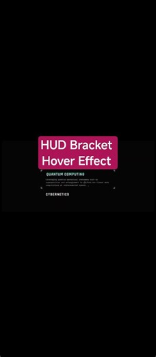 I Built a HUD Bracket Hover Effect with Pure CSS [Part 1] #shorts #viral #trending