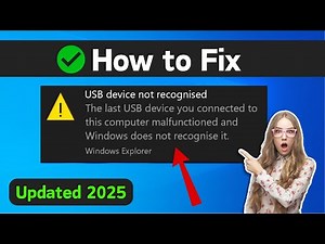 Fix USB Device Not Recognized in Windows 11 /10/8/7 | Solve usb device not recognized (5 Methods)