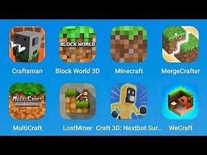 Craftsman, Block World 3D, Minecraft, MergeCrafter, MultiCraft, LostMiner, Craft 3D, WeCraft