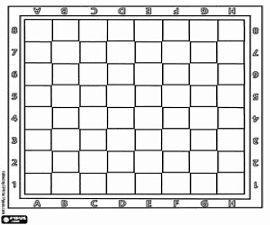 The chess board coloring page printable game