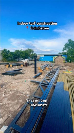 Indoor turf construction by SR Sports Corp. #turf #construction