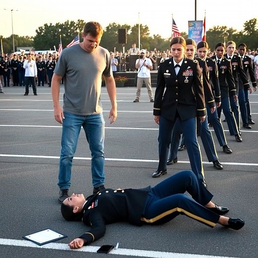 “MY STEPBROTHER VAULTED THE VIP RAIL AT WEST POINT GRADUATION, laughed in front of 8,000 spectators, 1,127 brand-new lieutenants and 4 generals: ‘Women belong at home having babies, Bex – quit embarrassing the family in that uniform!’ Then he stepped onto the sacred plain – ground no civilian has ever touched – and kicked me hard enough for my saber to rattle live on ESPN and 30 million livestreams. I – brand-new 2LT Rebecca Carter, first female First Captain in a decade, class valedictorian, th