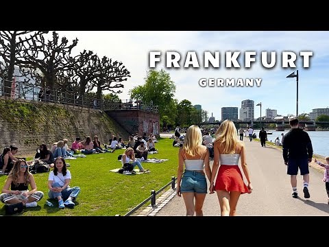 Exploring Frankfurt in Germany 4K HDR | Scenic Riverside Walk & historic old town tour