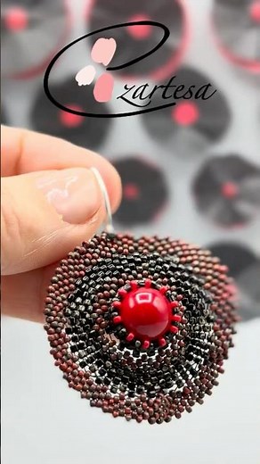 Beaded Circle Earrings Using Peyote Technique Which Goes Round and Round #handmade
