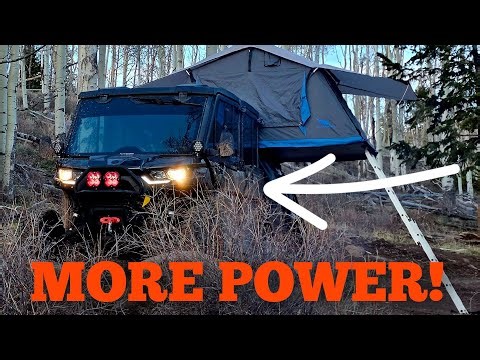 SOLO overland camping in a side by side, added power and removing massive trees from the trail