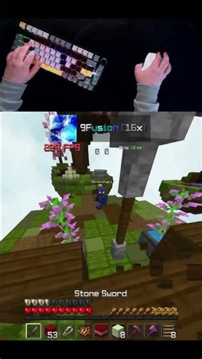 The BEST Bedwars Texture Pack = Fusion 16x 🛏️⚔️ #minecraft #shorts #bedwars #pvp #phonk #trending