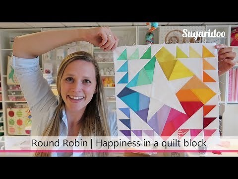 How to design a rainbow quilt block | Round Robin part 2