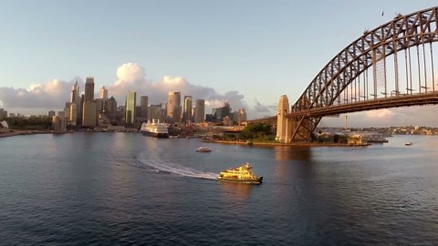 Sydney Harbour Bridge, Australia: Drone views of 'The Coathanger'