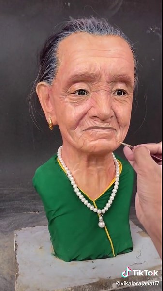 Handcrafted Nepali Woman Sculpture - Clay Art Demonstration