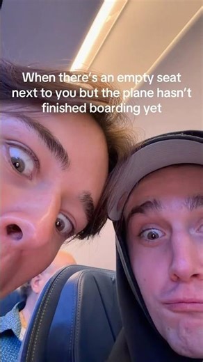 We got the full row in the end 🥳#flights #travel #airplane #brothers #funny #tiktok #reels #fyp