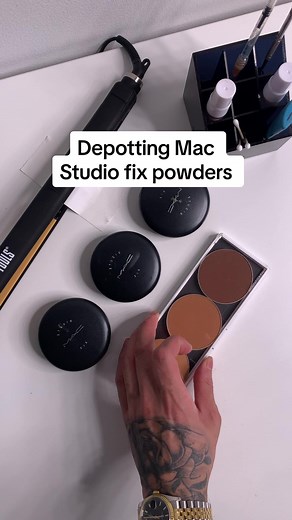 Condensing Mac Studio Fix Powders into Artist Kit Company Palette 2.0