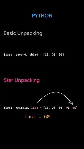 Python Basic Unpacking and Star Unpacking #coding #python