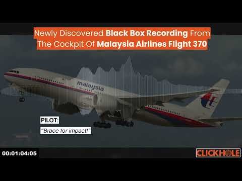 LISTEN: Newly Discovered Black Box Recording From The Cockpit Of Malaysia Airlines Flight 370