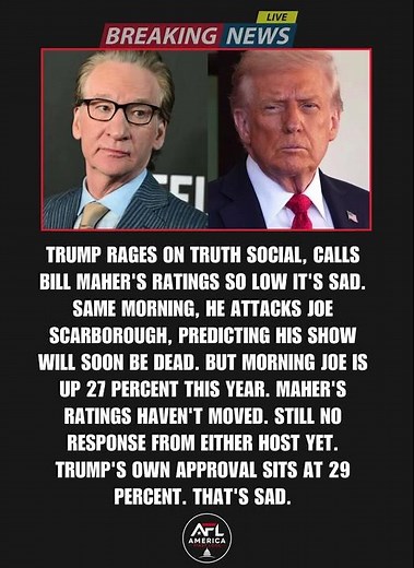 Trump Blasts Bill Maher's SAD Ratings on Truth Social, But the Real Numbers Say Otherwise