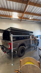 8ft F350 gets our lightweight 465lb Project M Topper installed with King Size Bed, Lithium Battery and Solar, Awning and more! | Four Wheel Pop-Up Truck Campers