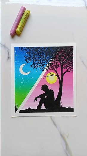 This Half Moon & Sun Scene Feels So Deep 🌙✨ #Shorts