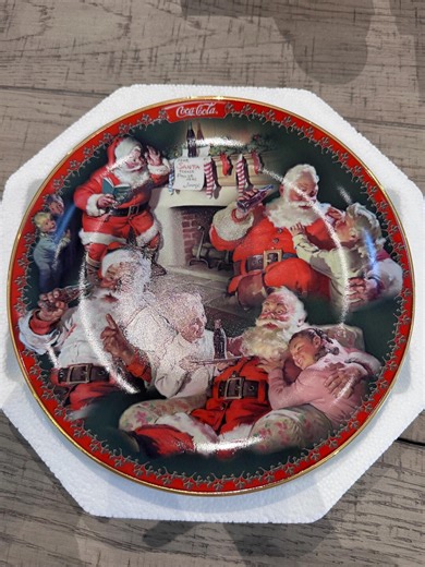Coca Cola Christmas Collector Plates by H Sundblom Bradford Exchange Set of 3 - Etsy