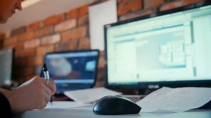 Man Working Computer Contemporary Office Stock Footage Video (100% Royalty-free) 17843464 | Shutterstock