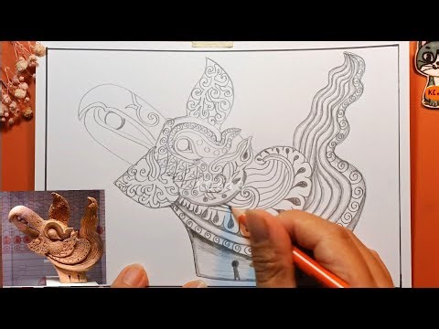 Mô phỏng di sản mĩ thuật Việt Nam thời kỳ Trung đại | Tượng đầu Phượng - đất nung- thời Lý | KCart3